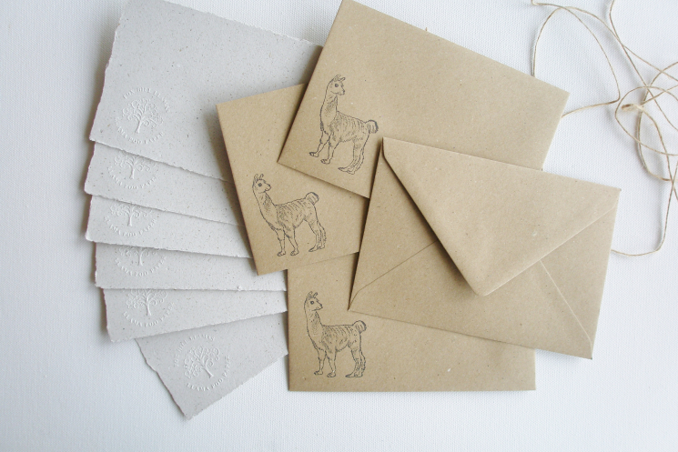 llama writing set