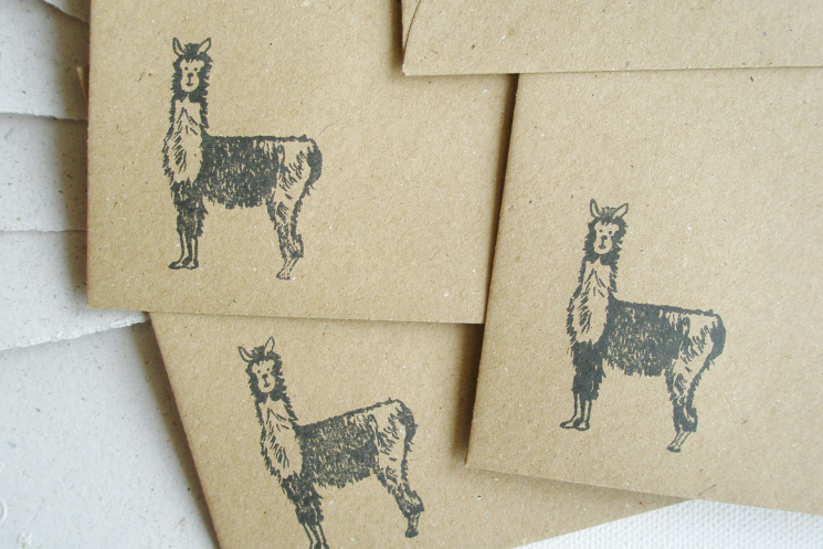 llama letter paper
