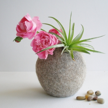 Bud Vase - Llama Fiber Vase - Natural Decor - Felt Pod - Shelf Decor - Rustic Decor - Fiber Art - Rustic Vase - Hidden Vase - Felt Vessel Bud Vase - Llama Fiber Vase - Natural Decor - Felt Pod - Shelf Decor - Rustic Decor - Fiber Art - Rustic Vase - Hidden Vase - Felt Vessel