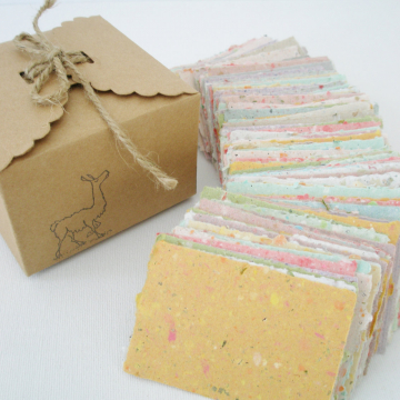 Box of Hand-made Recycled Paper. 120 Pieces for Fairy Notes, Love Notes, Lunch Box Notes, Craft etc.. Box of Hand-made Recycled Paper. 120 Pieces for Fairy Notes, Love Notes, Lunch Box Notes, Craft etc..
