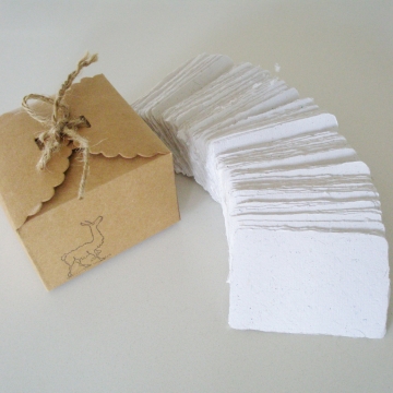 Llama Fibre Business Cards, Blank, Hand-made, Recycled Paper with Llama Fibre, 120, Eco Friendly, Organic, Deckle Edge, Pet Grooming Card