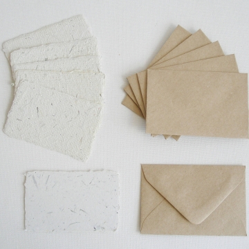 6 Mini Seagrass Cards with Envelopes