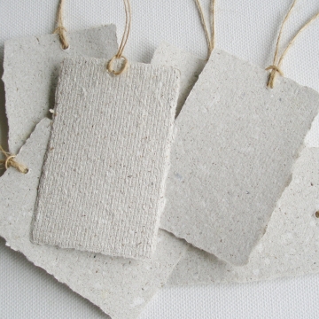 Recycled Paper with Llama Poo Tags. 12 Gift Tags / Swing Tags with Deckle Edge for Eco Friendly Gifts, Llama Gifts, Llama Products, Organic