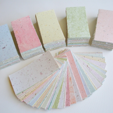 Handmade Recycled Paper, Menu Paper, Invitation, Floral Paper, Coloured Paper Sheets, Letterpress Paper, Botanical, Colourful Homemade Paper