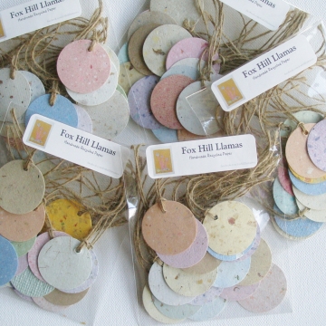 Handmade Recycled Paper Tags
