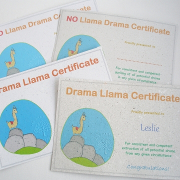 Office Certificate, Humerous Award, Novelty Certificate, Drama Llama, Funny, Amusing Certificate, Office Christmas Party, Drama Lover, Queen