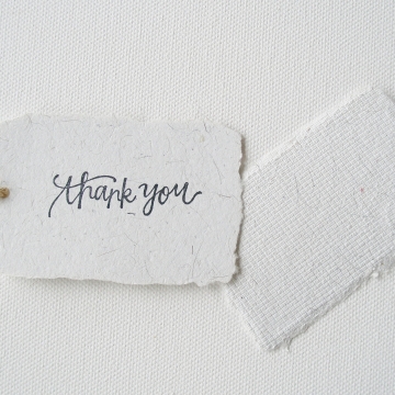 100 THANK YOU Tags, Llama Fibre and Recycled Paper