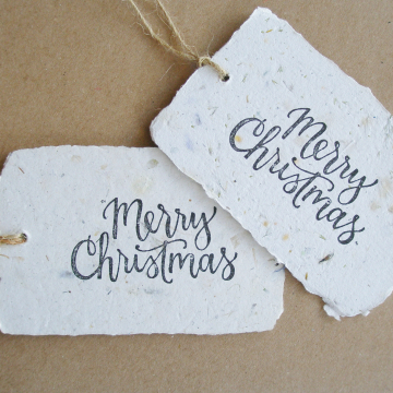 100 Merry Christmas Tags - Neutral Tones