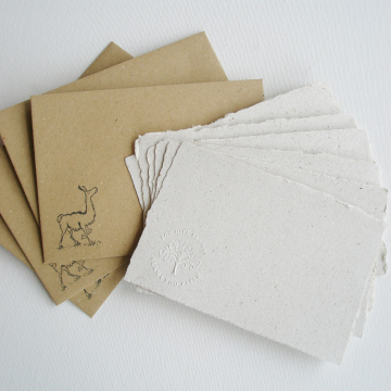 Lot of 6 -  6x4" Llama Poo Paper Letter Set