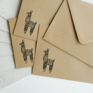 7x5" Llama Poo Paper Letter Set - No. 17