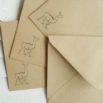 7x5" Llama Poo Paper Letter Set - No. 14