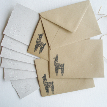 6x4" Llama Poo Paper Letter Set - No. 9