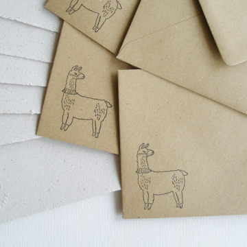 Lot of 6 - 6x4" Llama Poo Paper Letter Set - No. 7