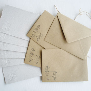 6x4" Llama Poo Paper Letter Set - No. 7