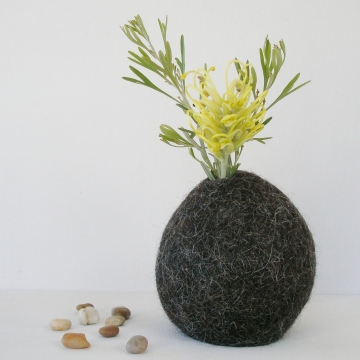 Flower Vase - Llama Fiber Vase - Vase - Unique Decorator Vase - Natural Decor - Felt Pod Vase - Shelf Decor - Hidden Vase Flower Vase - Llama Fiber Vase - Vase - Unique Decorator Vase - Natural Decor - Felt Pod Vase - Shelf Decor - Hidden Vase