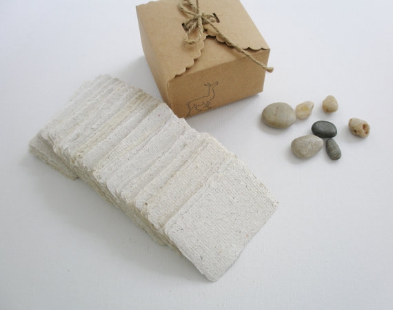 Handmade Recycled Business Cards with Llama Poo