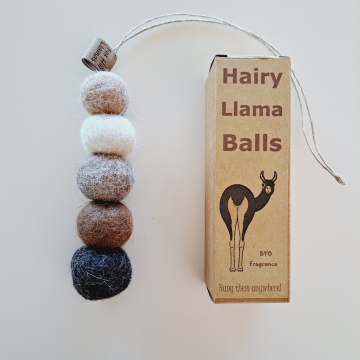 Hairy Llama Balls - Car mirror dangle