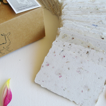 120 Handmade Business Cards - Blank Recycled Paper - Box of 120 - Gift Tags - Calling Card - Gift Card - Florists card - Attendance Cards