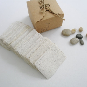 Handmade Recycled Business Cards with Llama Poo