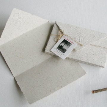 Handmade Recycled Lettergrams with Llama Poo