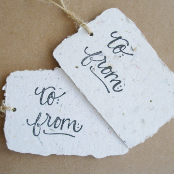 100 "To/From" Tags - Neutral Tones