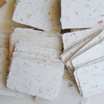 Box of 200 Handmade Recycled 2 x3 " Cards