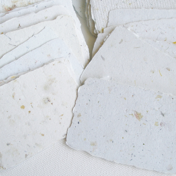 Box of 100 Handmade Recycled Paper Tags - Neutral Tones