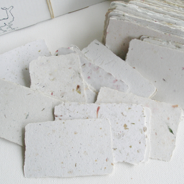 Box of 200 Handmade Recycled 2 x3 " Cards