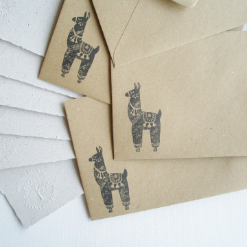 6x4" Llama Poo Paper Letter Set - No. 9