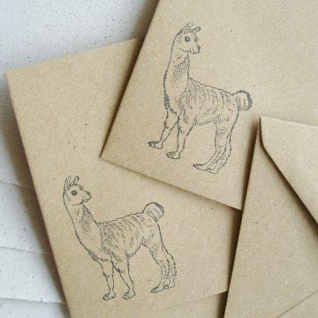 6x4" Llama Poo Paper Letter Set - No. 8