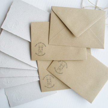 Lot of 6 -  6x4" Llama Poo Paper Letter Set - No. 3