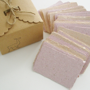 Handmade Recycled Paper with Llama Poo - Business Cards