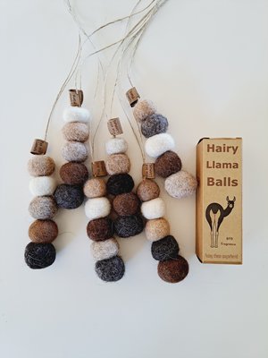 Hairy Llama Balls - Car mirror dangle