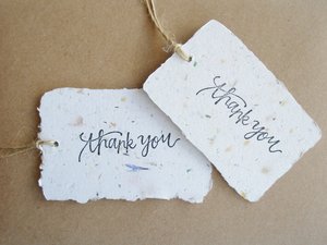 100 THANK YOU Tags - Neutral Tones