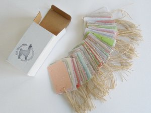 Handmade Recycled Paper Tags - 100 Gift Tags - Bulk Swing Tags - Deckle Edge Tags - Eco Friendly Gift Tags - Eco Friendly Gifts - Name Tags