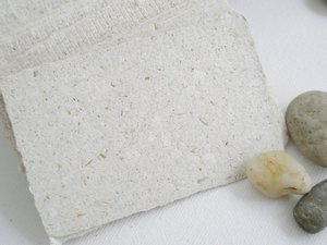 45 Llama Poo Paper Business Cards, Blank Hand-made Recycled Paper with deckle edge