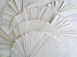 5x7" Sheets, 30 Sheets, Neutral Recycled Paper, Handmade Paper, Botanicals, Flowers, Typewriter Paper, Poetry Paper, Calligraphy Paper,