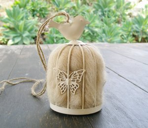 Bird Nester with opened Llama fibre for Nature Garden and gardener Gifts