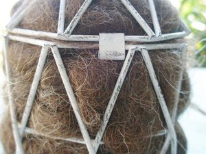 Geometric Bird Nester with Llama Fibre. Nesting Material to Attract Native Birds to your Garden. Eco Friendly Gift for nature lover