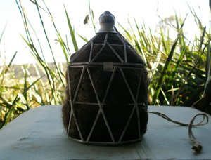 Geometric Bird Nester with Llama Fibre. Nesting Material to Attract Native Birds to your Garden. Eco Friendly Gift for nature lover