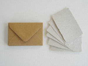 Llama Poo Paper Cards with Envelopes. Gift Card Set of 6 Gift Cards. Blank Mini Cards with Envelopes. Recycled and eco friendly