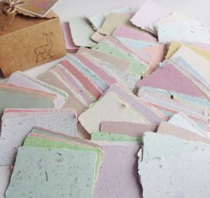 100 Cards with Brown Envelopes, handmade cards with envelopes, Mini Blank Cards and Envelopes, Recycled cards, gift cards, florist's cards