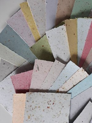 5x7" - 50 Sheets, Mixed Recycled Paper, Handmade Paper, Botanicals, DIY Wedding Invites, Calligraphy Paper, Letter Paper, Letterpress Stock