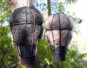 Hot Air Balloon Bird Nester. Outdoor home isolation Gift with Llama Fibre Nest Building Material. Children's homeschool nature activity