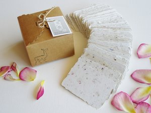SAMPLE of 20 Handmade 2x3 Cards. Neutral Blank Recycled Paper. Calling. Place  or table card. Gift Card. Florist. Wedding Guest Attendance