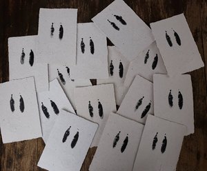 Baby Llama Footprint on Poo Paper