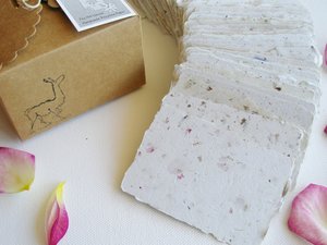 SAMPLE of 20 Handmade 2x3 Cards. Neutral Blank Recycled Paper. Calling. Place  or table card. Gift Card. Florist. Wedding Guest Attendance