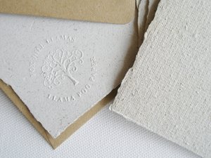 Llama Poo Paper Letter Set. Handmade recycled writing paper for children 6x4"