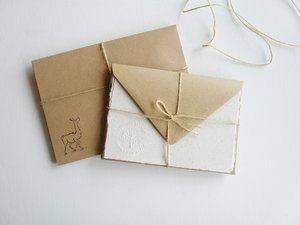 Llama Poo Paper Letter Set. Handmade recycled writing paper for children 6x4"