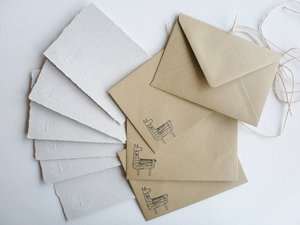 6x4 Inch Llama Poo Paper Letter Set. Writing paper with envelopes. Recycled stationery set for children